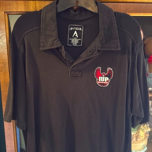 🆕 IUP Crimson Hawks Black Polo Size Large - Picture 3 of 4